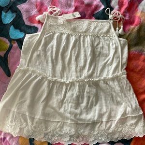 Gorgeous Detail Anthropologie Tie Shoulder Top (M)